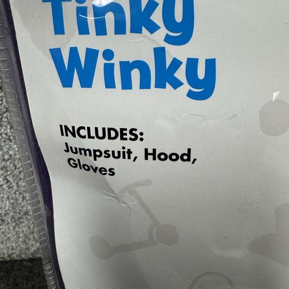 Spirit Halloween TInky Winky Costume Adult One Size Jumpsuit Hood Gloves Purple - Picture 2 of 6